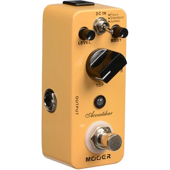 Mooer Pedał Gitary Akustycznej Naśladowanie Pedał Efektów Piezo Standard Jumbo dla Części gitary elektrycznej Mac1 Acoustikar Efektorowe
