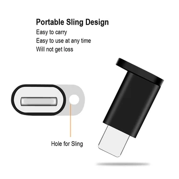 VOXLINK Mini Micro USB Do Oświetlenia 8 Pin Do Apple Adapter Z Fob Do Kluczy Dla iPhone X XS XR 8 7 Plus Ładowarka Do Synchronizacji OTG Konwerter