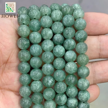 Elegancki Zielony Chalcedon Birmański Jadeit przez Cały Separator Koraliki Kamień Naturalny dla DIY Bransoletka tworzenia Biżuterii 15 