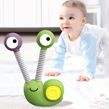 Ślimak Dekompresyjnej Teleskopowa Pop Rurka Nowość Chowane Dotykowe Zabawki Świecące Fidget Zabawka dla Dziecka Prezent Na Urodziny Stres