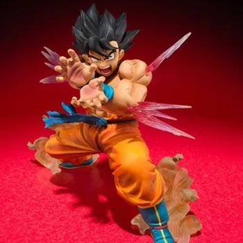 12 cm Dragon Ball Z GK Son Goku Figurka Anime Model Какаротто Super Сайян Scena Bitwy Pomnik Ozdoba Kolekcjonerskie Zabawki