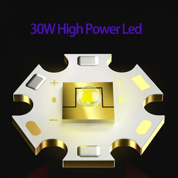 Potężny Latarka Led Wodoodporny Reflektor 3000 m Daleką Odległość Oświetlenia 26650 Latarka Type-C Akumulator Zoom Lampa Zewnętrzna
