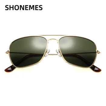 Kwadratowe Okulary ShoneMes Dla Mężczyzn I Kobiet Rocznika Projektant Okulary do Jazdy, Metalowe, Okulary w Oprawkach dla Mężczyzn I Kobiet