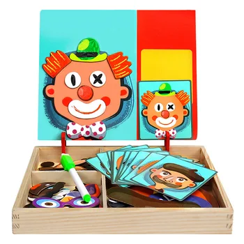 Cardcaptor Zmieniająca się Podkładki Magnetyczne Zabawki-Puzzle dla Dzieci, Deska Do Rysowania Puzzle dla Dzieci Gry dla Dzieci gry Edukacyjne, Zabawki Edukacyjne Prezent