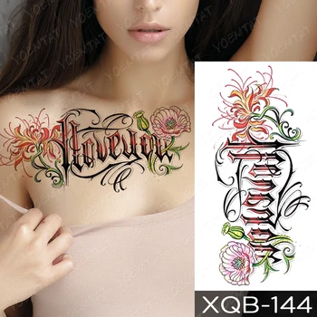 Wodoodporna Tymczasowy Tatuaż Naklejka Linia Róże Kwiaty Flash Tatuaż Dreamcatcher Ptak Lotos Body Art Ręka Fałszywy Rękaw Tatuaż Kobiety