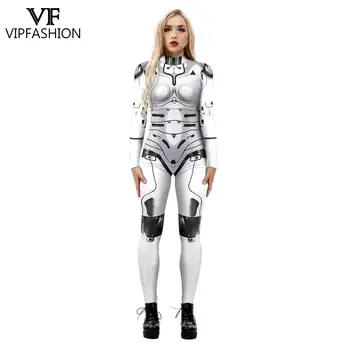VIP MODNY Damski Kombinezon Na Halloween, Robot-Wojownik, Cyberpunk, Technologia Przyszłości, Karnawałowe stroje Cosplay, Seksowna Subtelne Body