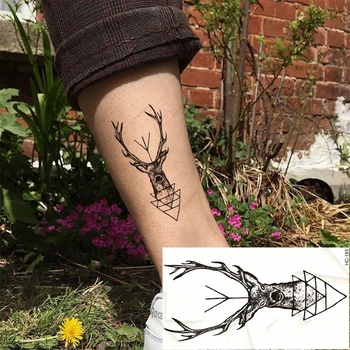 Wodoodporny Tymczasowe Tatuaże Naklejki Słoń Totem Ganesha Zwierząt Tatuaż Książek O Sztuce Migracji Wody Flash Fałszywy Tatuaż Dla Kobiet Dla Mężczyzn