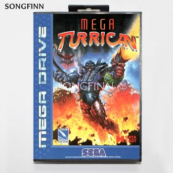 16-bitowa karta pamięci MD ze skrzynią na Sega Mega Drive do Megadrive Genesis - Mega Turrican