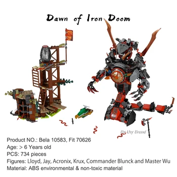 Zgodność 70626 Dawn of Iron Doom Zestaw Futer Mini Figurki Lloyd Mistrz Wu J. DIY Bloki Zabawki dla Dzieci, Prezenty Dla Chłopców