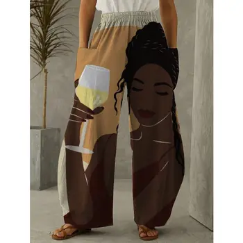 Nowa Jesienna Model 3D Spodnie Dla Osoby, Luźne Długie Spodnie, Luźne Spodnie, Damskie Spodnie Z Elastyczną Gumką W Pasie, Retro-Spodnie-Latarki, Spodnie Оверсайз Dla Dziewczyn