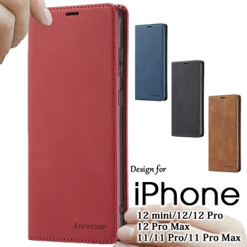 Dla iPhone 11 Luksusowy Skórzany Magnetyczny Flip-etui Dla iPhone Xs Xr X Max, Portfel, Slot dla kart, Uchwyt, Stojak, Pokrowiec-książka dla iPhone ' a pro 13