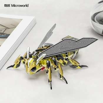 Mikrokosmos mechaniczna model Hornet zestawy DIY cięcie laserowe Puzzle fighter model 3D metalowe Zabawki-Puzzle dla dzieci prezenty