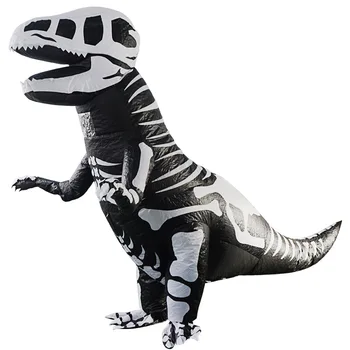 Dorosły Maskotka Zombie Szkielet Kości Tyranozaur REX Dinozaur, Dmuchany Kostium Damski Męski Świąteczny Kostium Na Halloween Kostiumy Cosplay Zabawki