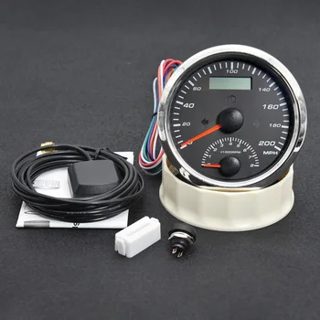Wodoodporny 85 mm GPS Prędkościomierz 0-60 km/h 0-125/200 km/h (mil/h) z obrotomierzem Licznik z GPS Antena Przebieg Bursztynowy podświetlenie
