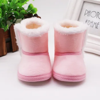 Ciepłe buty dla niemowląt małych Dzieci, Zimowe Pierwsze chodziki, buty dla dziewczynek i Chłopców, Zimowe botki na miękkiej podeszwie, buty z futerkiem, Dziecięce buty Zimowe dla 0-18 m, Bebe