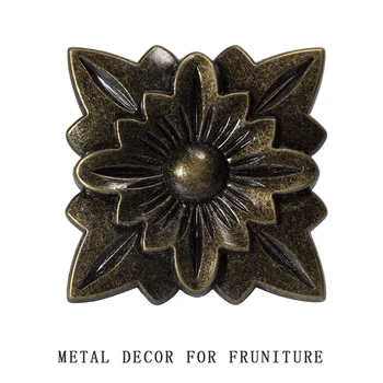 Płyta decorantion metalu mebli kształt kwiat ozdobny na nogi i ościeżnicy etc wystrój stopu cynku w kolorze antycznej brązu materialny