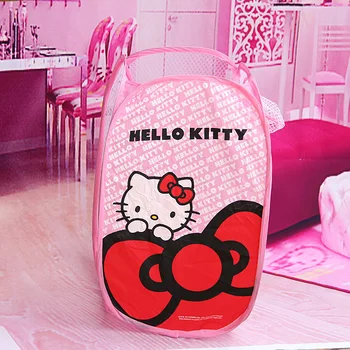 Hello Kitty Kosz Do Domowej Odzieży Kosz Na Brudne Ubrania Składany Kosz Na Bieliznę, Kosz Na Zabawki Kosz Do Przechowywania Odzieży Kosz