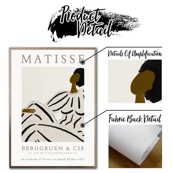 Streszczenie Dziewczyna Matisse Koral Kwiat Górski Uchwyt Sztuka Płótnie Obraz Retro Plakat I Grafiki Ścienne Obrazy Do Wystroju Salonu