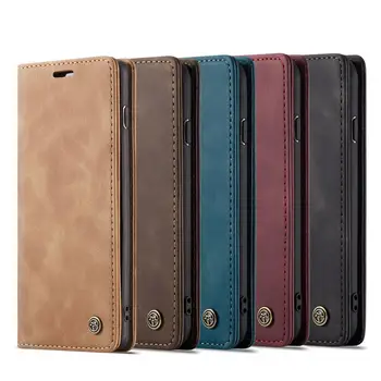 Samsung Galaxy S21 Ultra 5G S20 FE S 21 Plus S10 S10E S9 S8 S7 Edge urządzony w Luksusowym Etui-Książka jest Na magnesie, Skórzany portfel, Klapka, Etui