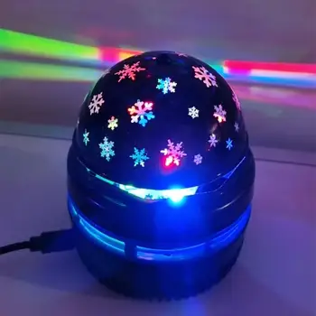 Nowość RGB światło Projektor Automatycznie Obrotowy Led USB Ładowanie Do Domu Sypialnia dla Dzieci Dźwięk Wieczorne Światła