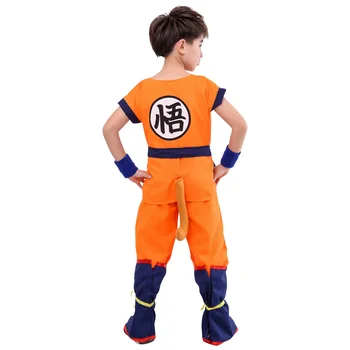Kostiumy dla dzieci Dla Dorosłych Son Goku Wu lub Dodalam Cosplay Kostium Na Halloween Anime Superbohaterowie Niebieskie/Czarne Włosy Karnawał Świąteczny Strój