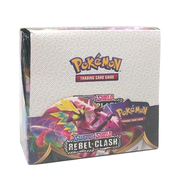 324 szt./karton. Pokemon TCG: Miecz i Tarcza Rebel Clash Booster Box Kolekcjonerski Card Gry Zestaw