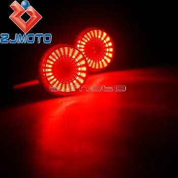 Chromowany Motocykl LED 3 w 1 Kula Tylne Kierunkowskazy Światła Dziennego światła Awaryjne 2 w 1 Przedni Kierunkowskaz Lampka Stop