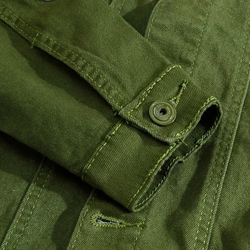 Sokotoo Męskie stripe design dopasowana kurtka dżinsowa Biały army zielony patchwork płaszcz odzież Wierzchnia dla mężczyzn