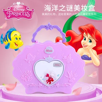 Disney Princess dla Dzieci prawdziwa Kosmetyki Zabawka Zestaw Syrenka Girls Ocean Mystery Beauty Box