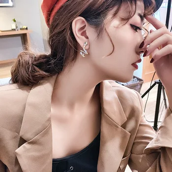 Ropuhov 2021 Nowy Koreański Moda Biżuteria Prezent Srebrne Igły Halloween Kolczyki Hurtowych