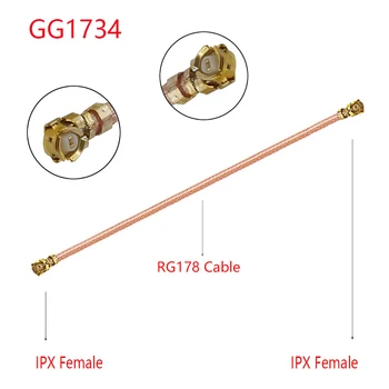 200 szt U. fl IPX IPEX1 Kobiet do U. fl IPEX1 Kobieta Antena WIFI Przedłużacz Koncentryczny RF RF1.13 Warkocz do Routera 3g Modem 4g