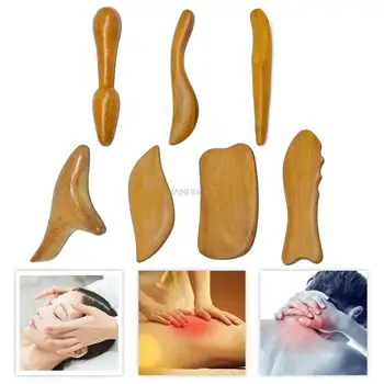 Naturalne Drewno Ciała gua sha Masażer Prasowania Tradycyjny Ręczny Skrobak Masażu Płyta Gua Sha SPA, Terapia, Relaks, Zdrowie