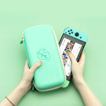 GeekShare Torba Do Przechowywania Nintendo Switch OLED Zwierząt Zielone Liście Przecięcie Podróży Twardy Futerał Na Nintendo Switch Akcesoria