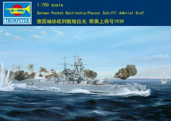 Trębacz 05774 1/700 Niemiecki pancernik kieszonkowy admiral Graf Spee 1939