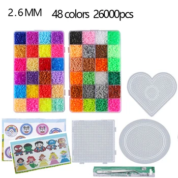 2,6 mm 5 mm Hama koraliki 24 48 72 kolory/zestaw perler beads Prasować Papier deska do koraliki Diy puzzle pegboard Zabawki Handmade dla dziewczyn
