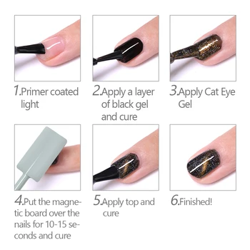 9D/3D Kot Magnetyczny Efekt Silny Magnes Dla UV, Żel do Paznokci, Manicure Narzędzie, Podwójna Głowica, Nail Design, Magnetyczne Różdżki Do Sztucznych Paznokci