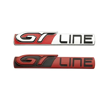 Naklejki ogona logo LINII GT ikony metalu 3D tylny Do Peugeot GT 107 108 205 206 207 208 308 307 407 508 2008 3008 Akcesoria RCZ