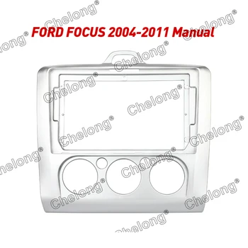 Ramka 2Din Desce rozdzielczej Samochodu Pasuje Do Ford Focus 2004-2011 Samochodowe DVD GPS, Deska Rozdzielcza Zestaw Ramka Montażowa Wykończenie Ramka Powięzi