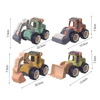 Plastyczne samochód inżynierii urządzenia wózki miniatury obciążając pozostawia ustanowione dla chłopca