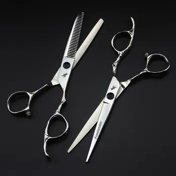 Freelander Japonia Umywalka Śrubowe Nożyczki Do Włosów 6 cali Profesjonalne Nożyczki fryzjerskie Fryzjerskie