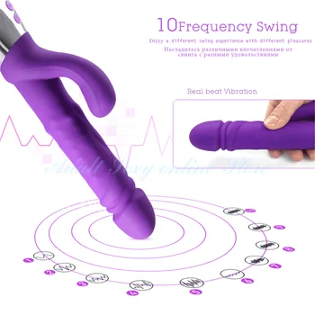 Silikonowe Obrotowe Wibratory Z Królikiem, Wibrator G Spot, Masażer, Pcha Dildo, Sex-Produkt Dla Dorosłych, Kobieta Masturbator, Zabawki