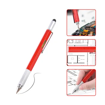 7 1 Tech Tool Uchwyt Multitool Śrubokręt z Linijką Levelgauge Mini Śrubokręt Długopis Pojemnościowy Długopis z 12 Szt. Postojami