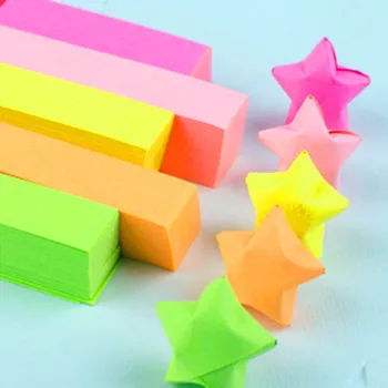 540 Arkuszy Gwiazdki Origami Papierowe Paski Dwustronne Szczęśliwa Kolorowa Gwiazda 10 Kolorów Składany Papier DIY dla Dzieci Robótek