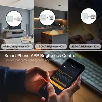 MOES Mini DIY Tuya ZigBee 3,0 Inteligentny Ściemniacz Moduł Przełącznika Potrzebny jest Koncentrator Aplikacja Smart Life Alexa Google Home Sterowanie głosem 1/2 sposób