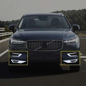 Volvo XC60 2018 2019 2020 ABS Chromowany Samochodowy Przedni Reflektor Przeciwmgłowy Ramka Lampy Pokrowce Wykończenie Dekoracji Naklejka Auto Akcesoria