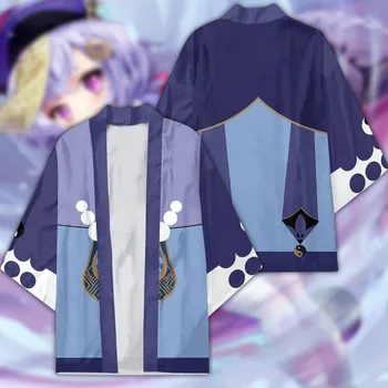 Gra Genshin Impact Venti Cosplay Kimono Dla Dorosłych 3D Print Oddziału Yukata Wieczorne Koszule Meble Bluzki Płaszcz
