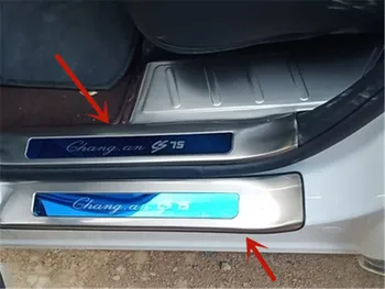 Dla Changan CS75-2021 Wysokiej jakości Próg płyta ochronna ze stali nierdzewnej Powitalny pedał na zarysowania akcesoria samochodowe